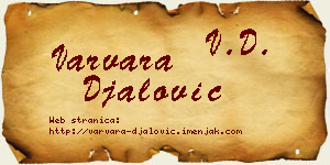 Varvara Đalović vizit kartica